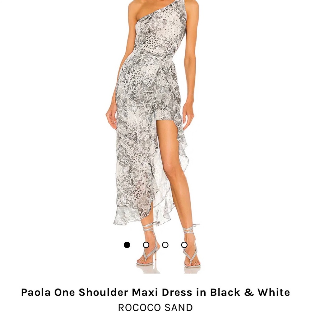 Rococo Sand Maxi Dress in Black and White